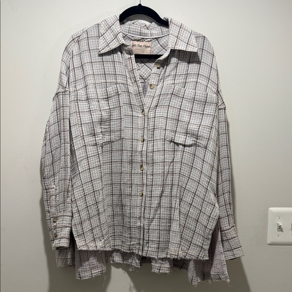 Free People Cardiff Plaid Top | Size XS - Picture 3 of 10